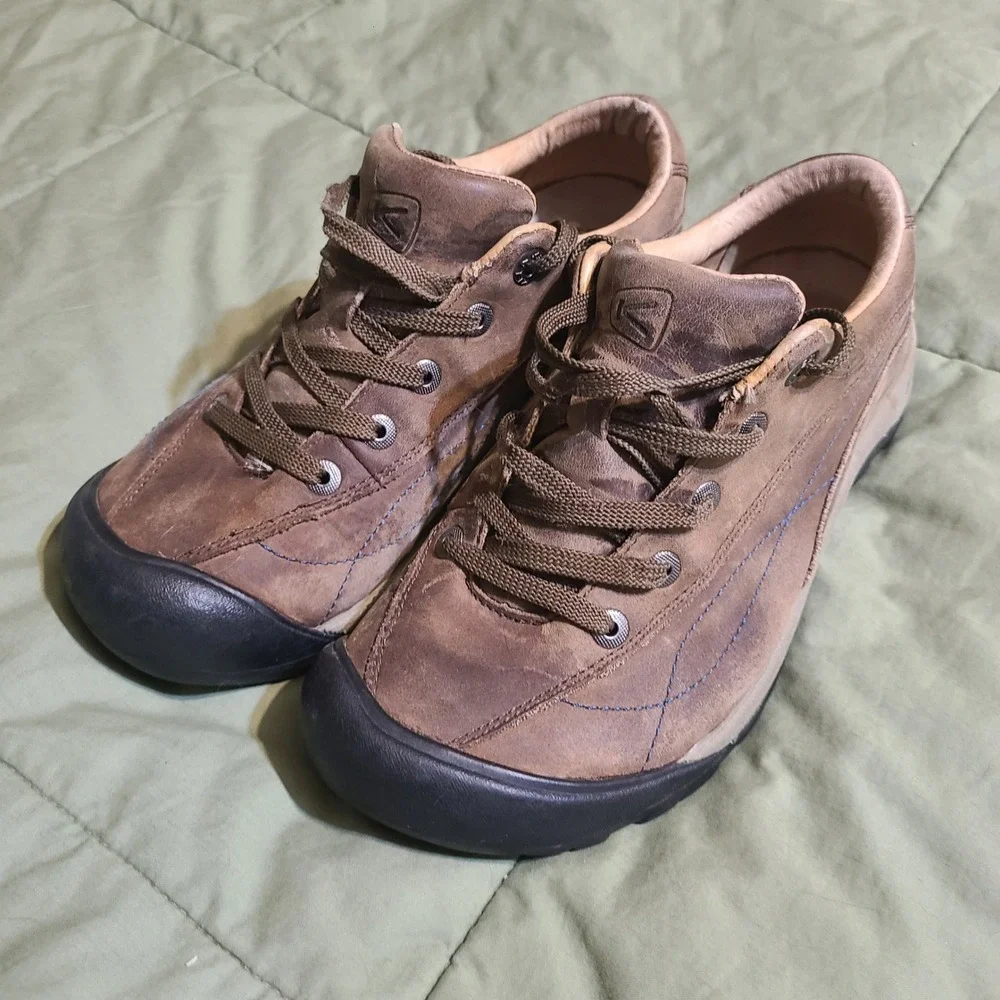 Keen Toyah Urban Hiker Shoes Sneakers Women 7 Brown Leather Lace Up 1004445‎